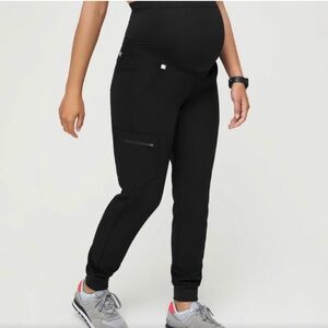 Figs Maternity Scrub Pants- Zamora Joggers M/Black